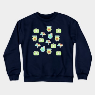 Travel stickers pattern Crewneck Sweatshirt